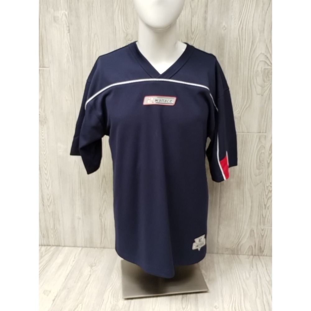 Chase Athletics 2 Wallace Short Sleeve Athletic Shirt Men's Navy Blue NASCAR Med